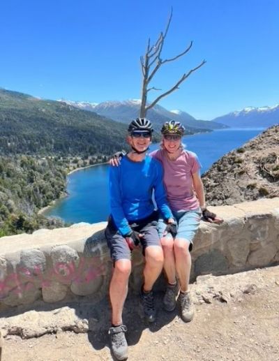 Angela Jackson Cycling on the  tour with redspokes